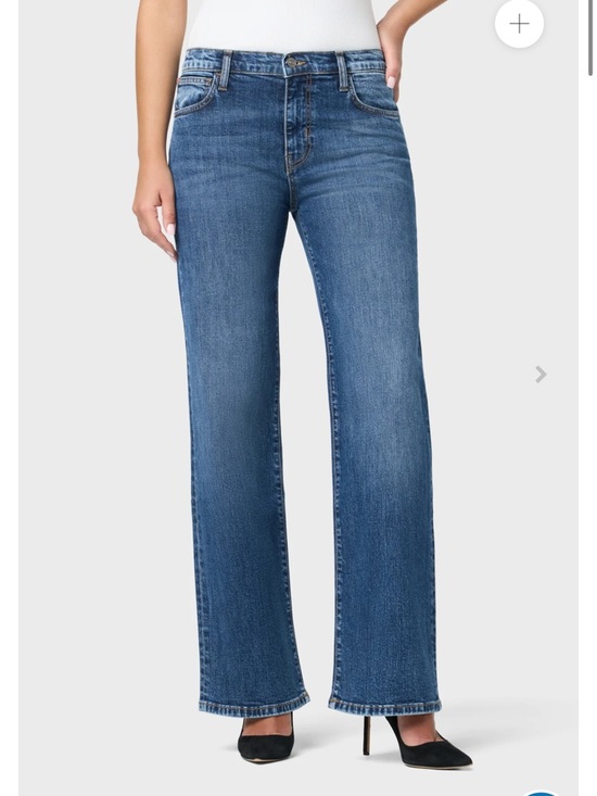 Hudson Jeans Denim - Hudson Rosalie Jeans Medium Blue Wide-Leg High-Rise Ankle Jeans Size 28